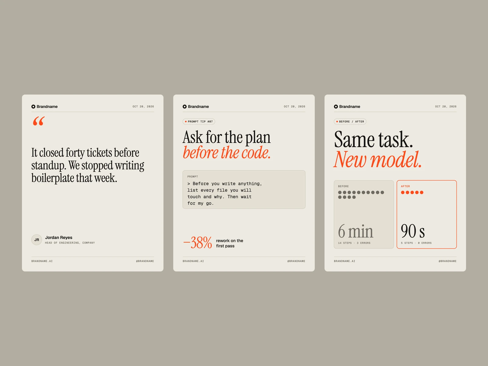 Quote, Prompt tip, Before and after: portrait posters on the paper ground