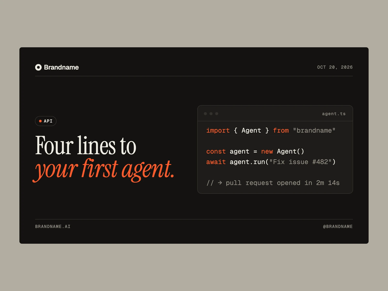 Code snippet: a landscape poster on the ink ground
