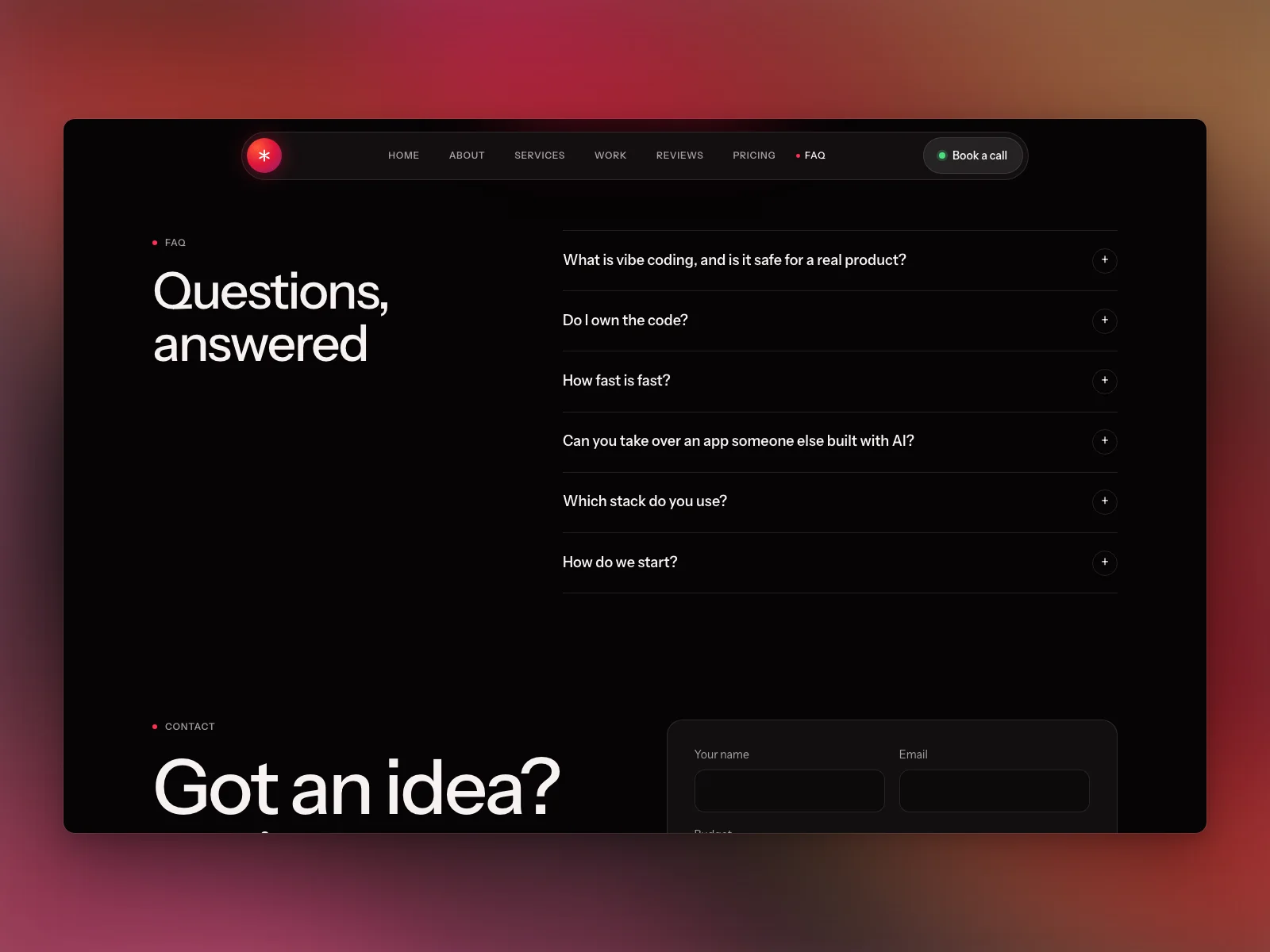 Questions that open, beside their title