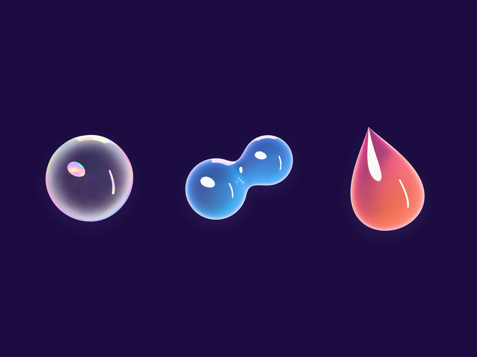 The iris, twins and drop up close
