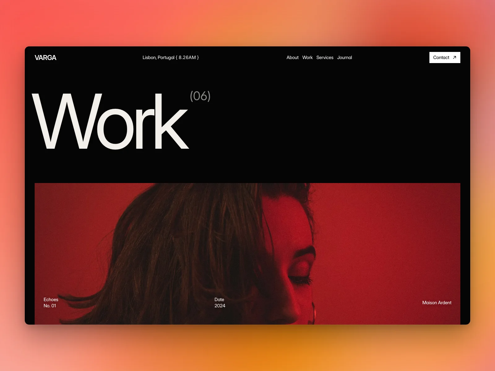 Work on the home page: full-width pictures with their facts over them